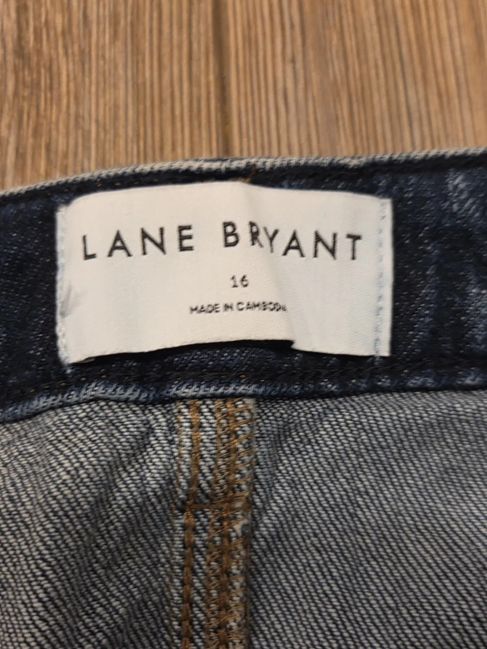 Lane Bryant Dark Indigo Denim Mini Skirt